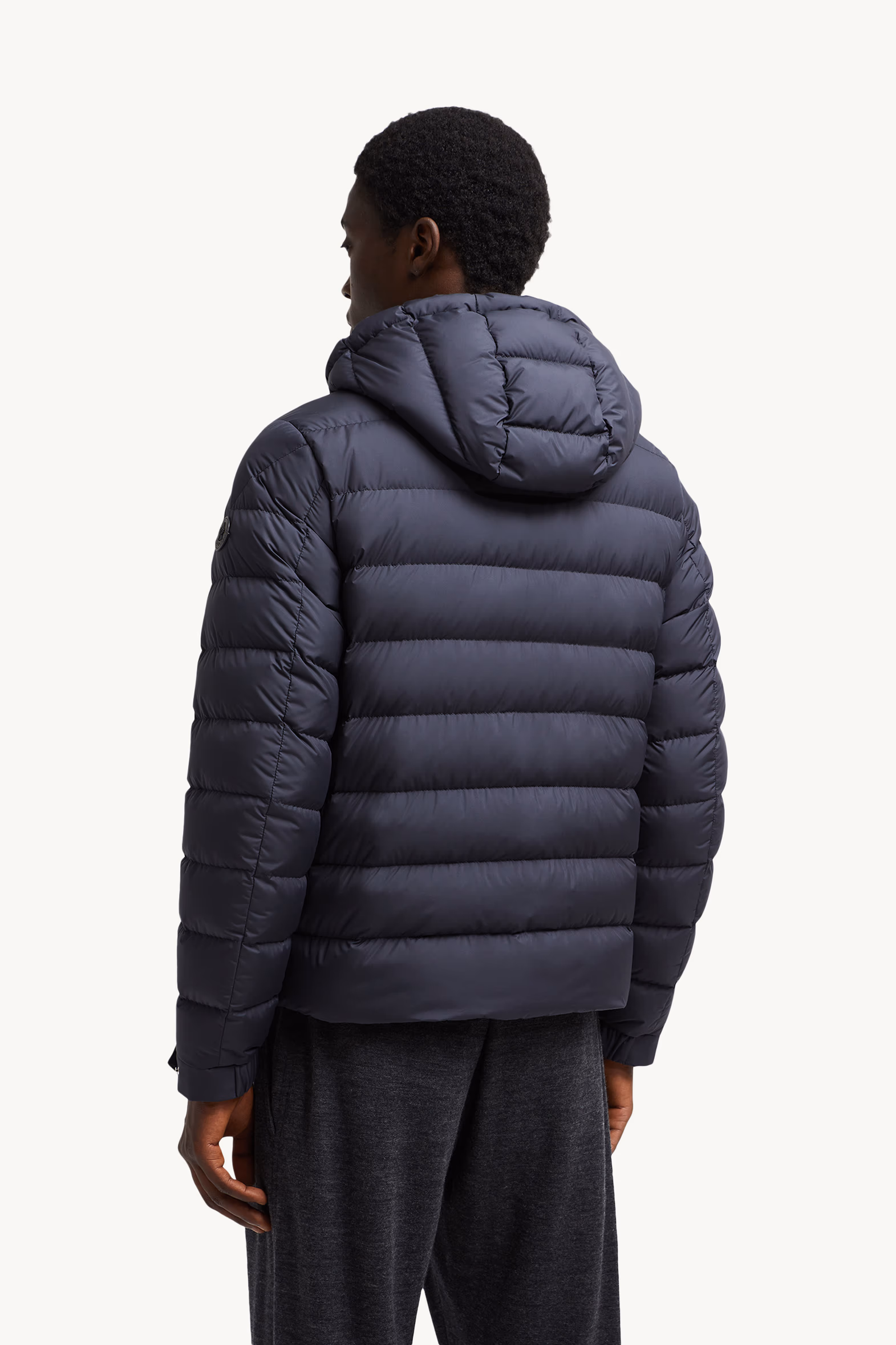 Arneb Hooded Short Down Jacket Men Navy Blue Moncler 5